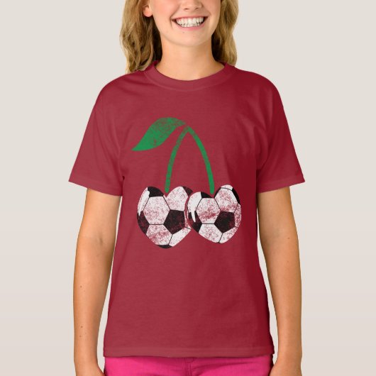 Trendy Soccer-Design-Shirt mit Grunge T-Shirt (Vorderseite)