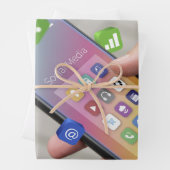 Trendy Social Media Design Geschenkpapier Set (Beispiel)