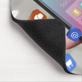 Trendy Social Media Design Mousepad (Ecke)