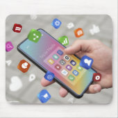 Trendy Social Media Design Mousepad (Vorne)