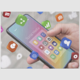 Trendy Social Media Design Seidenpapier