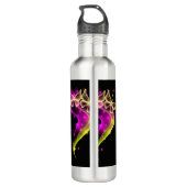 Trendy Social Media Icons Google Search Bar Black Edelstahlflasche (Rückseite)