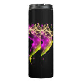 Trendy Social Media Icons Google Search Bar Black Thermosbecher (Rückseite)