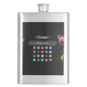 Trendy Social Media Icons Google Search Bar Custom Flachmann (Vorderseite)