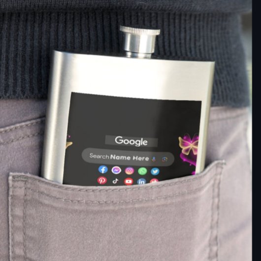 Trendy Social Media Icons Google Search Bar Custom Flachmann