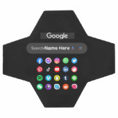 Trendy Social Media Icons Google Search Bar Custom Fußball (Flach)