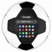 Trendy Social Media Icons Google Search Bar Custom Fußball (Vorderseite)