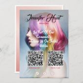 Trendy Social Media Style QR-Code Einladung (Vorne/Hinten)