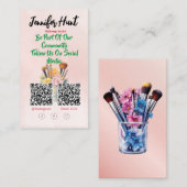 Trendy Social Media Style QR-Code Visitenkarte (Vorne/Hinten)