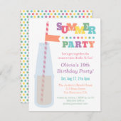 Trendy Soda Sommer Geburtstagsparty Einladungen (Vorne/Hinten)