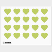 Trendy Soft Chartreuse Cute Heart Sticker (Blatt)