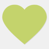 Trendy Soft Chartreuse Cute Heart Sticker (Vorderseite)