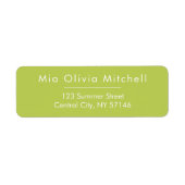 Trendy Soft Chartreuse Minimal Address Labels (Vorne)