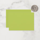 Trendy Soft Chartreuse Note Card Mitteilungskarte (Vorderseite/Rückseite Beispiel)