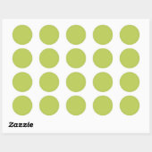 Trendy Soft Chartreuse Round Sticker (Blatt)