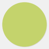 Trendy Soft Chartreuse Round Sticker (Vorderseite)