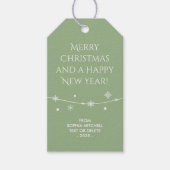 Trendy - Soft Greenish-Gray - Snowflake Geschenket Geschenkanhänger (Vorderseite)