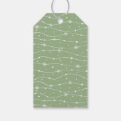 Trendy - Soft Greenish-Gray - Snowflake Geschenket Geschenkanhänger (Rückseite)