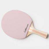 Trendy Soft Pastel Pink Custom Ping Pong Paddle Tischtennis Schläger (Seitenansicht)