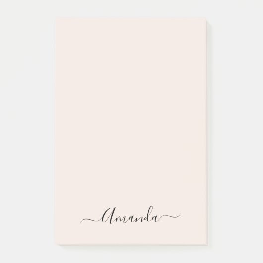 Trendy Soft Pink Minimalistische Post-It-Notes Post-it Klebezettel (Vorderseite)