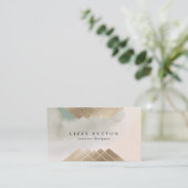 Trendy Soft Watercolor Moderne Gold Foil Räume Visitenkarte (Stehend Vorderseite)