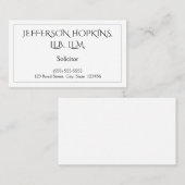 Trendy Solicitor Business Card Visitenkarte (Vorne/Hinten)
