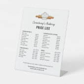Trendy Sourdough Brot Bakery Price List Menü Sockelschild (Vorderseite)