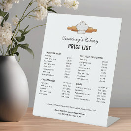 Trendy Sourdough Brot Bakery Price List Menü Sockelschild