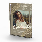 Trendy Spark Gold Abschluss Foto Ankündigung (Rechts)