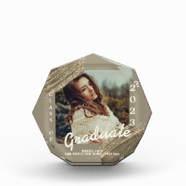 Trendy Spark Gold Abschluss Foto Ankündigung