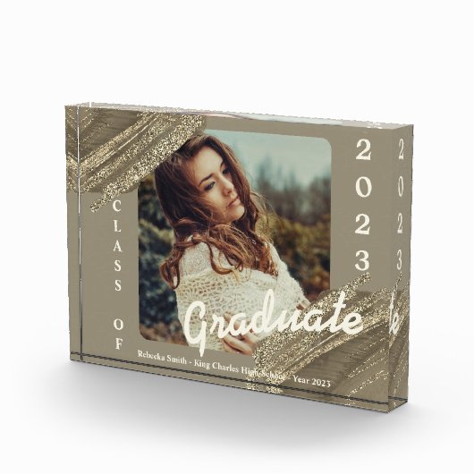 Trendy Spark Gold Abschluss Foto Ankündigung (Rechts)