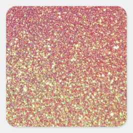 Trendy Sparkle Glitzer Pattern Quadratischer Aufkleber