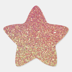 Trendy Sparkle Glitzer Pattern Stern-Aufkleber