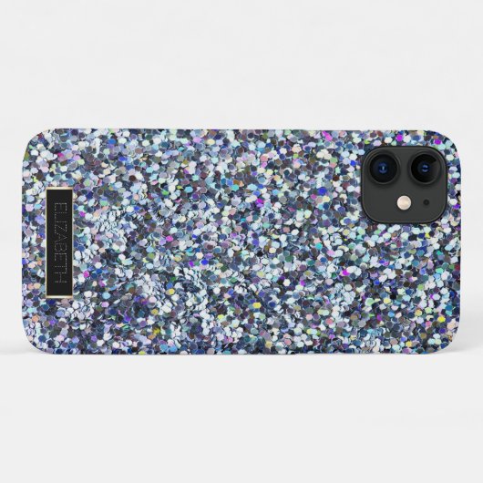 Trendy Sparkling Glitzer Sequins Frame Case-Mate iPhone Hülle (Rückseite (Horizontal))