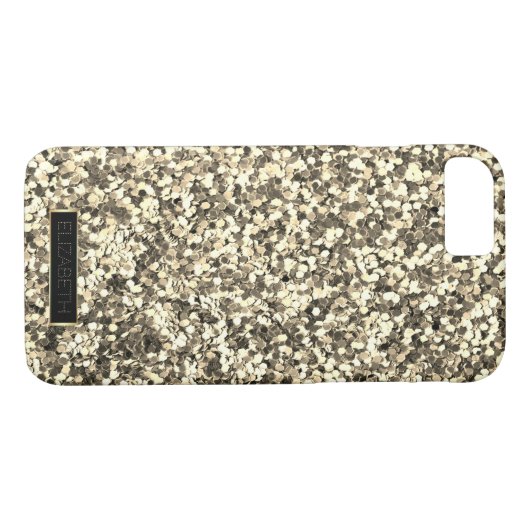 Trendy Sparkling Gold Glitzer, Rahmen - Personalis Case-Mate iPhone Hülle (Rückseite (Horizontal))