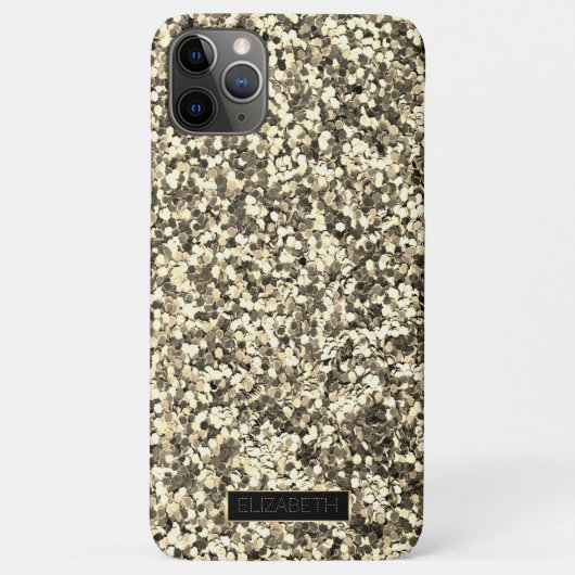 Trendy Sparkling Gold Glitzer, Rahmen - Personalis Case-Mate iPhone Hülle (Rückseite)
