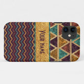 Trendy Sparren-Dreieck-Imitat-Goldfolien-Glitzer Case-Mate iPhone Hülle (Rückseite (Horizontal))