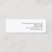 Trendy Special Modern Gray Makeup Artist Mini Visitenkarte (Rückseite)