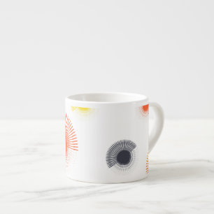 Trendy, spielerisch, lebhaft, cool, kreisförmig ge espressotasse
