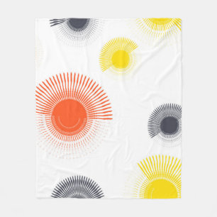 Trendy, spielerisch, lebhaft, cool, kreisförmig ge fleecedecke