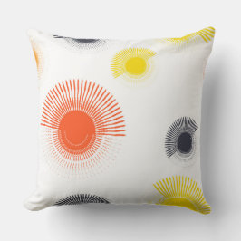 Trendy, spielerisch, lebhaft, cool, kreisförmig ge kissen