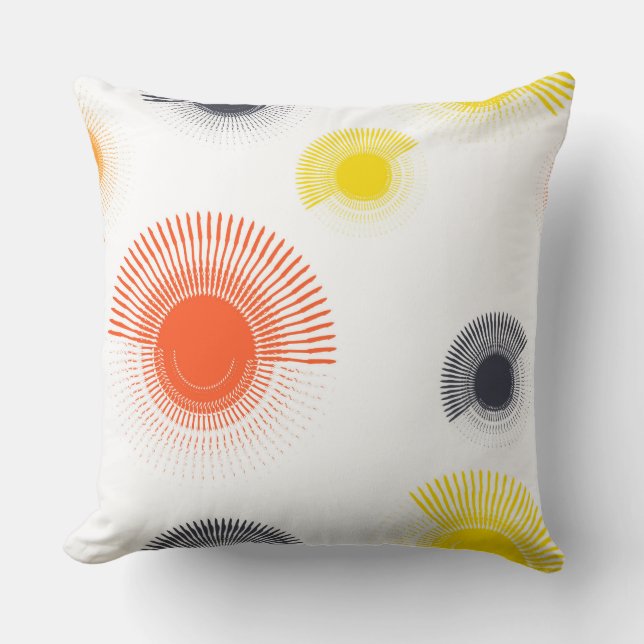 Trendy, spielerisch, lebhaft, cool, kreisförmig ge kissen (Vorderseite)