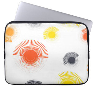Trendy, spielerisch, lebhaft, cool, kreisförmig ge laptopschutzhülle