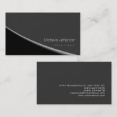 Trendy Spiral Pattern Black Gray Visitenkarte (Vorne/Hinten)