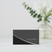 Trendy Spiral Pattern Black Gray Visitenkarte (Stehend Vorderseite)