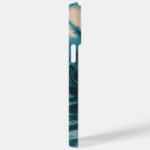 Trendy Spiral White Blue Gefärbte Krawatte Case-Mate iPhone Hülle (Rückseite / Rechts)