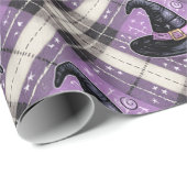 Trendy Spooky Halloween Hexenhut und Cauldron Geschenkpapier (Rolleneckpunkt)