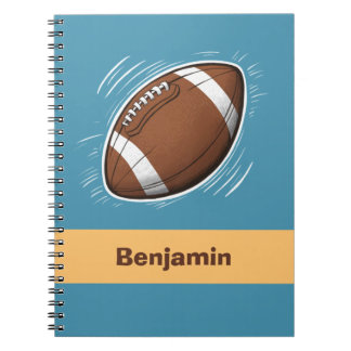 Trendy Sport Boy American Football Personalisiert Notizblock