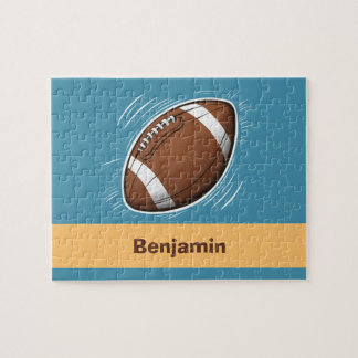 Trendy Sport Boy American Football Personalisiert Puzzle