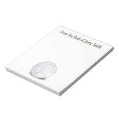 Trendy Sport Volleyball Modernes Leichtathletik-No Notizblock (Rotiert)